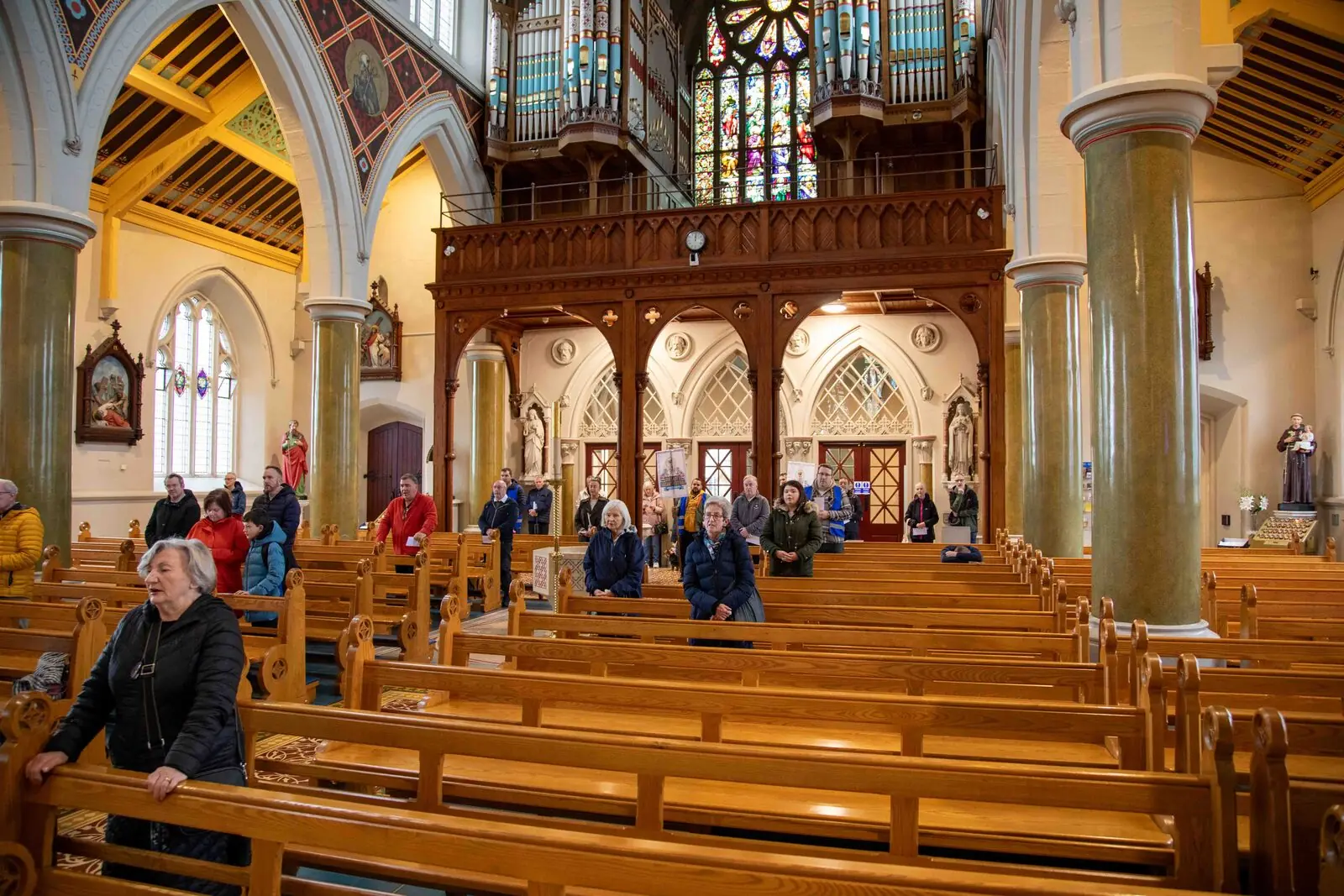 Church interior with congregation